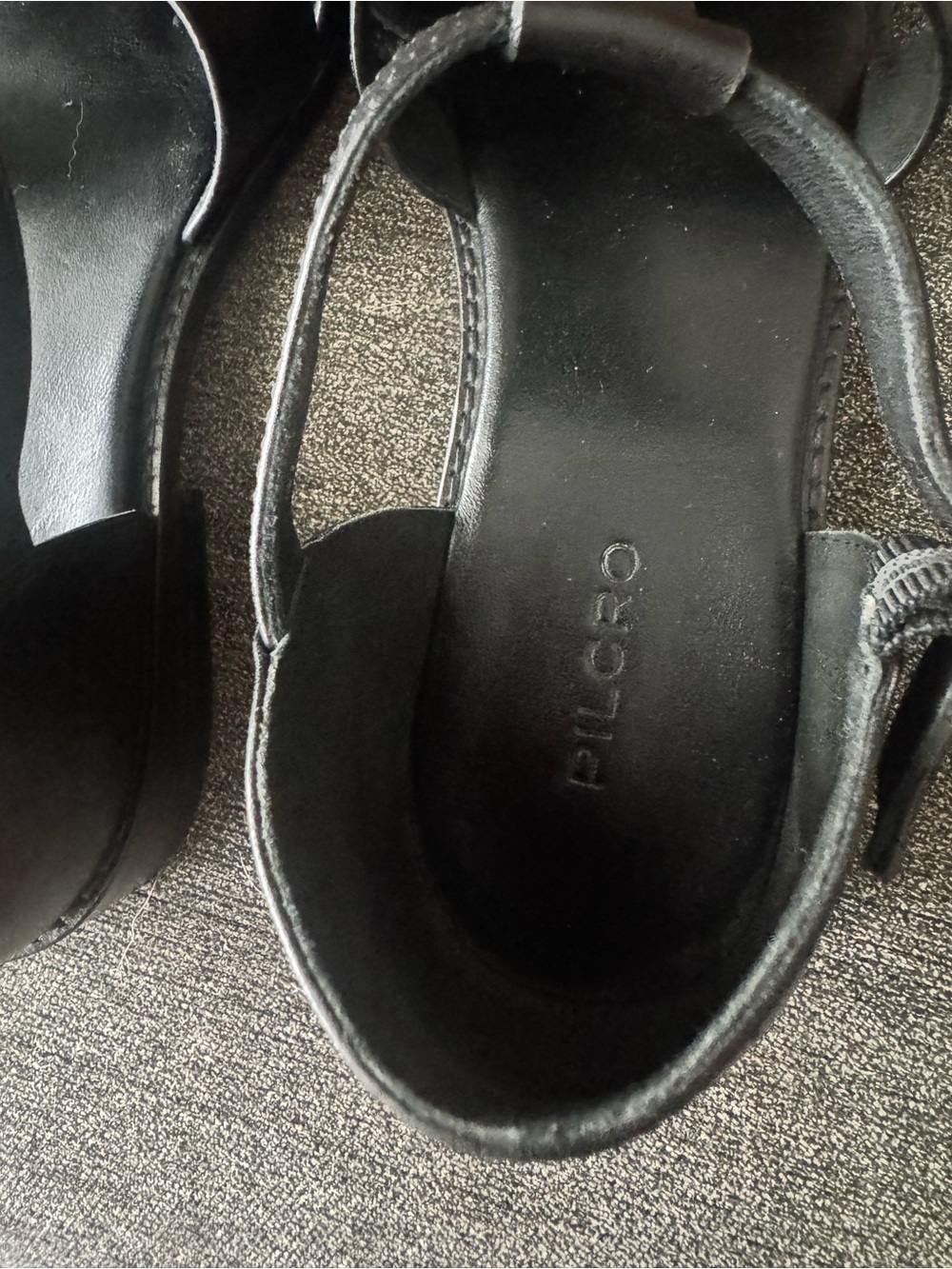 Anthropologie Pilcro Maris Fisherman Sandals 37 Black Leather Classic Cage Flats - Picture 14 of 15